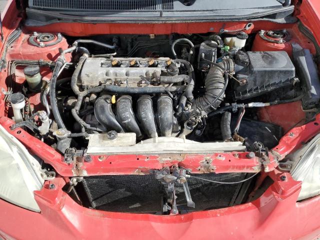 2T1KR32E83C079386 - 2003 TOYOTA COROLLA MA XR RED photo 11