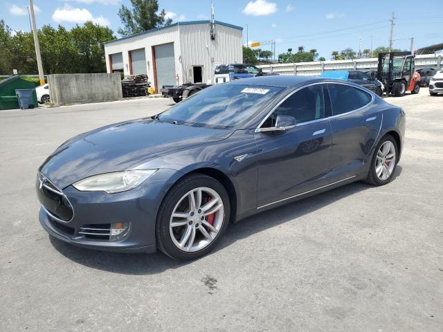 5YJSA1S13EFP63432 - 2014 TESLA MODEL S GRAY photo 1