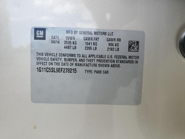 1G11C5SL9EF278215 - 2014 CHEVROLET MALIBU 1LT TAN photo 12
