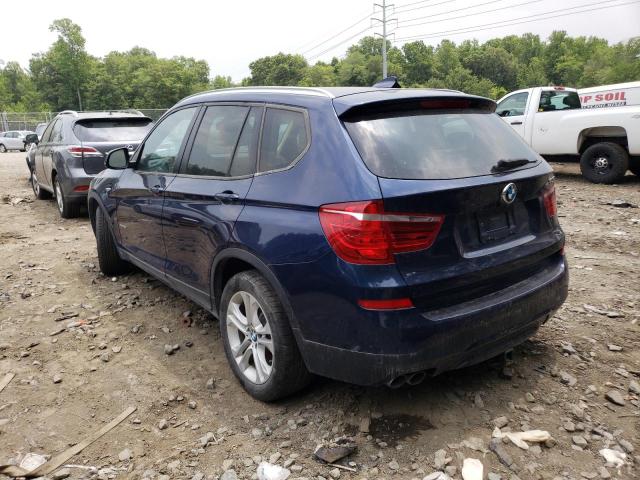 5UXWX7C51F0K32569 - 2015 BMW X3 XDRIVE35I BLUE photo 2