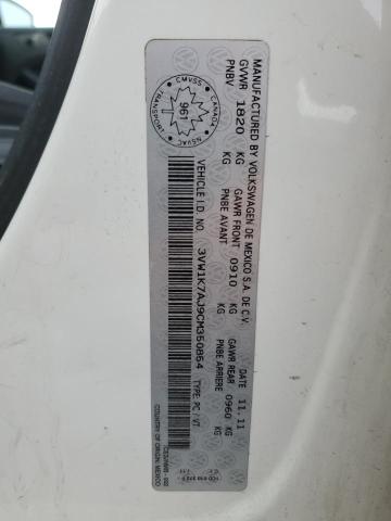 3VW1K7AJ9CM350854 - 2012 VOLKSWAGEN JETTA BASE 白色 照片 13