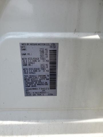 5N1AR2MM8EC734521 - 2014 NISSAN PATHFINDER S WHITE photo 13