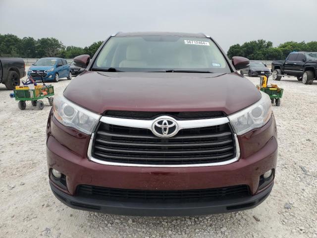 5TDJKRFH5GS311012 - 2016 TOYOTA HIGHLANDER XLE MAROON photo 5