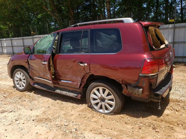 JTJHY7AX8B4073240 - 2011 LEXUS LX 570 BURGUNDY photo 2