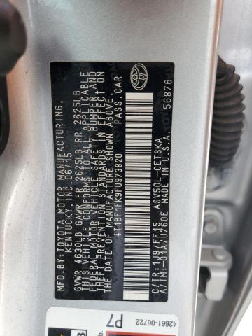 4T1BF1FK9FU973820 - 2015 TOYOTA CAMRY SE LE 银色 照片 12