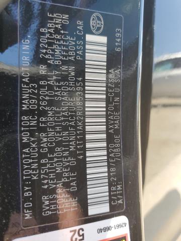 4T1T11AK2RU853954 - 2024 TOYOTA CAMRY SE NIGHT SHADE BLACK photo 12