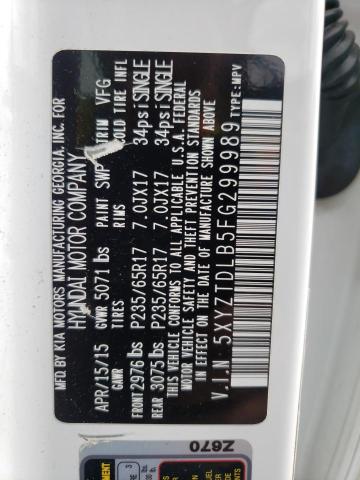 5XYZTDLB5FG299989 - 2015 HYUNDAI SANTA FE SPORT თეთრი ფოტო 13