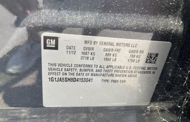 1G1JA5SH8D4153041 - 2013 CHEVROLET SONIC LS 灰色 照片 10