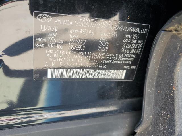 5NMZT3LB1JH071416 - 2018 HYUNDAI SANTA FE SPORT შავი ფოტო 12