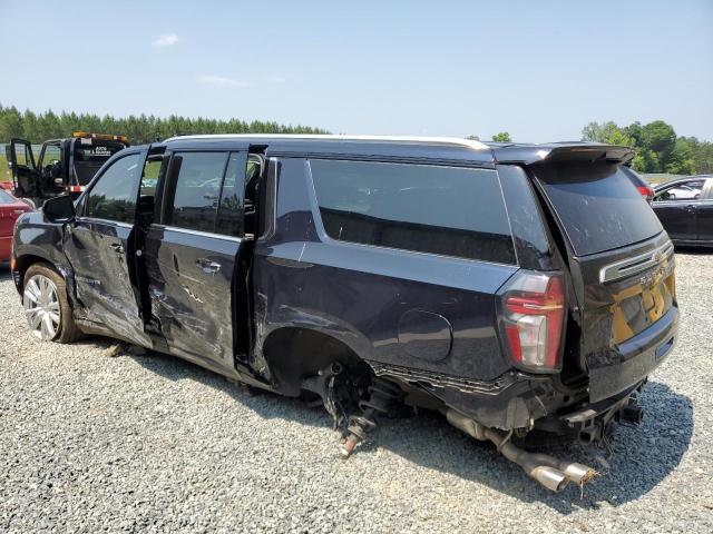 1GNSKGKL3NR280378 - 2022 CHEVROLET SUBURBAN K1500 HIGH COUNTRY BLUE photo 2