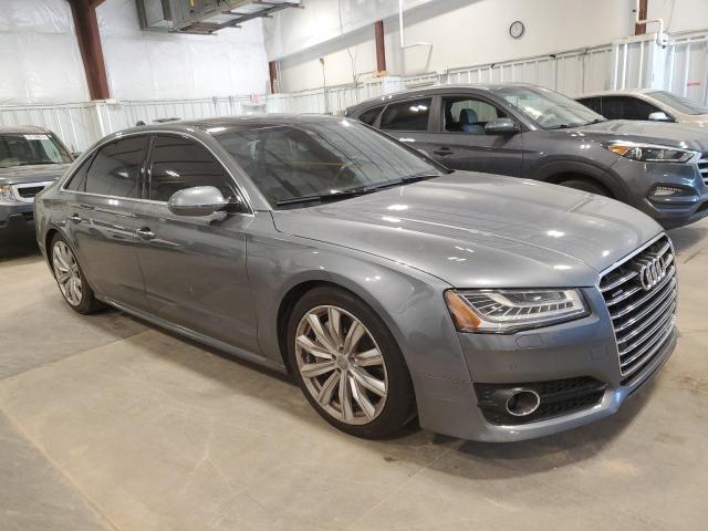 WAU43AFD1HN010850 - 2017 AUDI A8 L QUATTRO GRAY photo 4