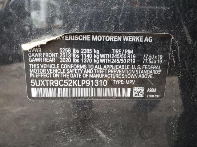 5UXTR9C52KLP91310 - 2019 BMW X3 XDRIVE30I GRAY photo 13