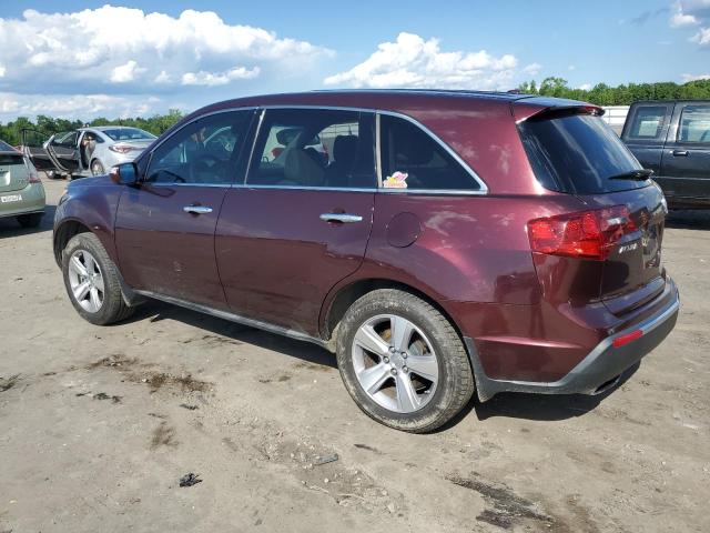 2HNYD2H62BH536422 - 2011 ACURA MDX TECHNOLOGY BURGUNDY photo 2