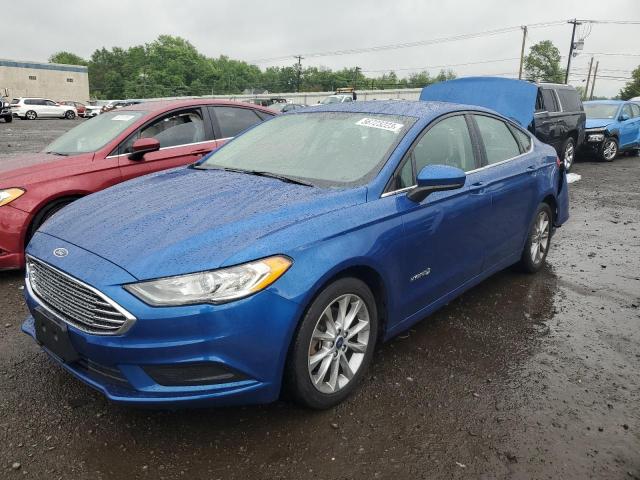 3FA6P0UU2HR300644 - 2017 FORD FUSION S HYBRID BLUE photo 1