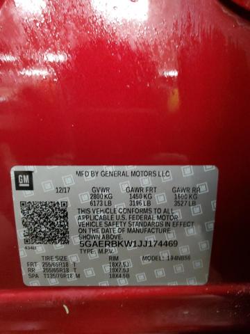 5GAERBKW1JJ174469 - 2018 BUICK ENCLAVE ESSENCE BURGUNDY photo 14