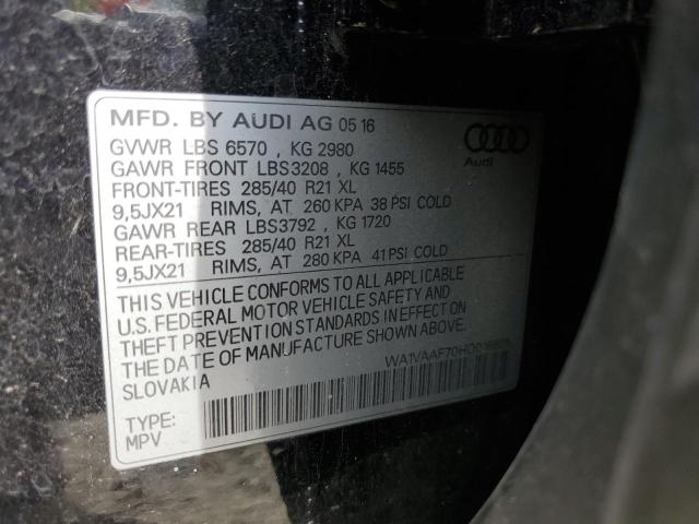WA1VAAF70HD016601 - 2017 AUDI Q7 PRESTIGE BLACK photo 14