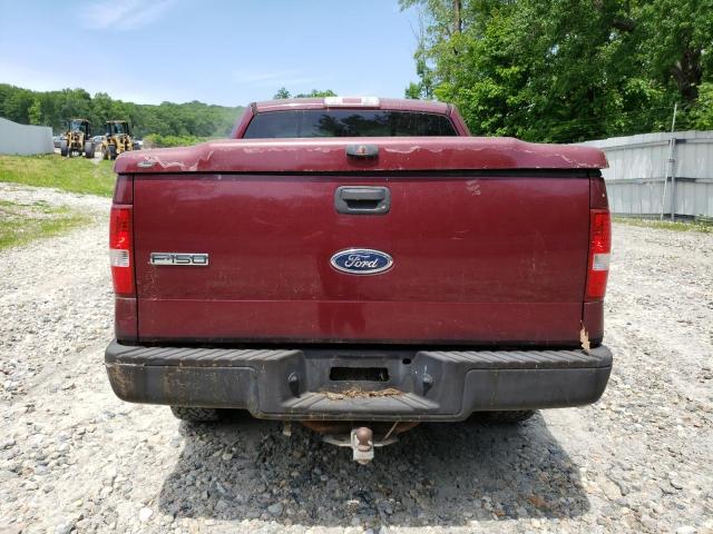 1FTPX14585KC66089 - 2005 FORD F-150 MAROON photo 6