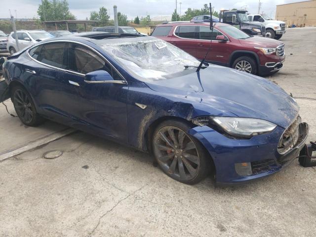 5YJSA1V49FF097409 - 2015 TESLA MODEL S P90D BLUE photo 4