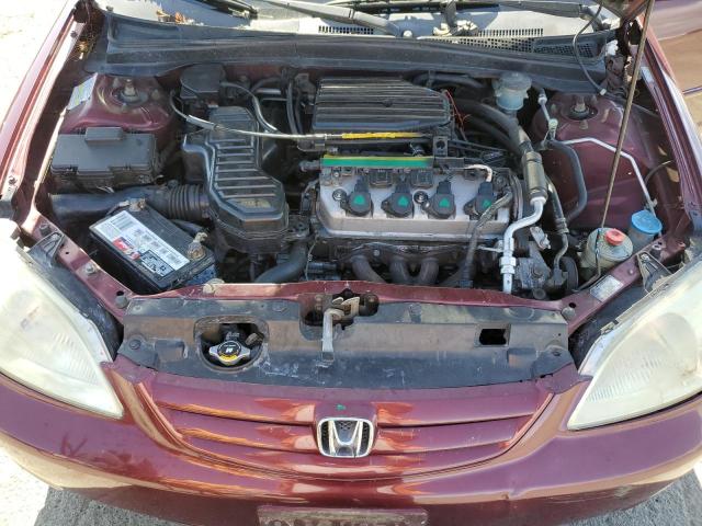 JHMES16583S002322 - 2003 HONDA CIVIC LX MAROON photo 11
