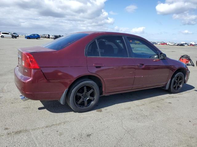 JHMES16583S002322 - 2003 HONDA CIVIC LX MAROON photo 3