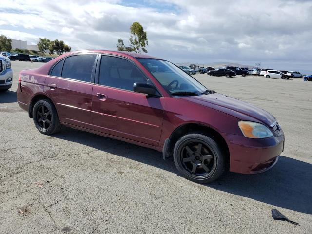 JHMES16583S002322 - 2003 HONDA CIVIC LX MAROON photo 4