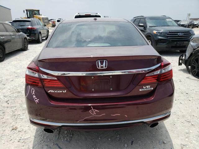 1HGCR3F94HA011150 - 2017 HONDA ACCORD TOURING BURGUNDY photo 6