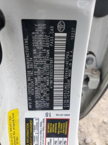 4T1BK1EB5EU127891 - 2014 TOYOTA AVALON BASE Ağ foto 12