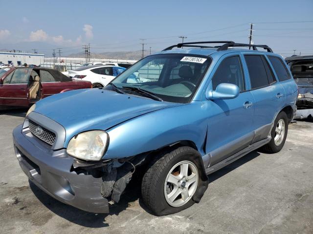 KM8SC73E63U535388 - 2003 HYUNDAI SANTA FE GLS BLUE photo 1