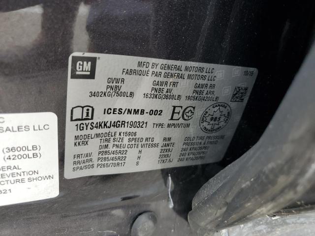 1GYS4KKJ4GR190321 - 2016 CADILLAC ESCALADE ESV PLATINUM Qara foto 13