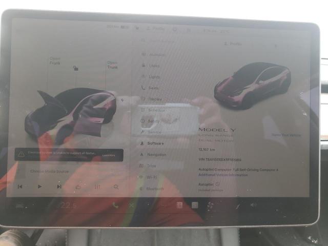 7SAYGDEEXRF181989 - 2024 TESLA MODEL Y GRAY photo 9