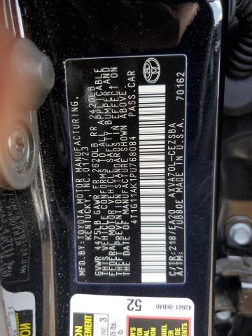 4T1G11AK1PU768084 - 2023 TOYOTA CAMRY SE NIGHT SHADE BLACK photo 12