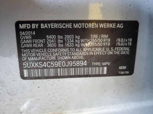 5UXKS4C59E0J95894 - 2014 BMW X5 XDRIVE35D SILVER photo 13
