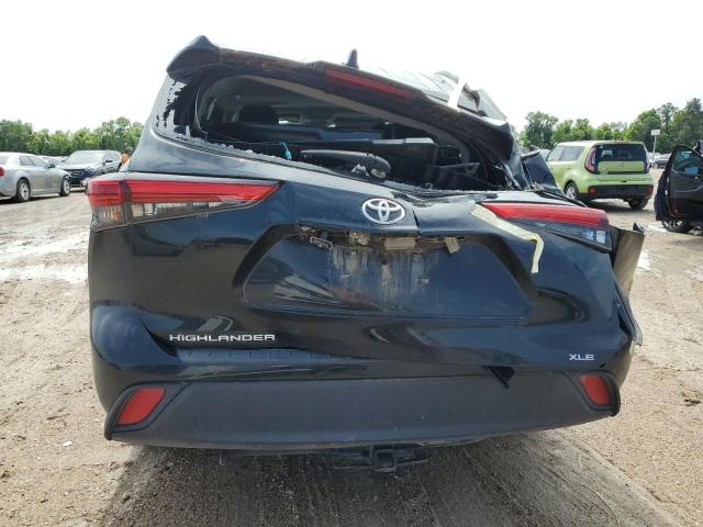 5TDGZRAH3NS111059 - 2022 TOYOTA HIGHLANDER XLE BLACK photo 6