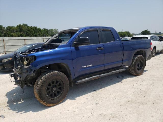 5TFRM5F10FX092395 - 2015 TOYOTA TUNDRA DOUBLE CAB SR/SR5 BLUE photo 1
