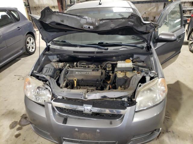 KL1TD5DE8BB191010 - 2011 CHEVROLET AVEO LS ნაცრისფერი ფოტო 11