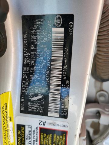 4T1BK3DB7BU382955 - 2011 TOYOTA AVALON BASE 银色 照片 13