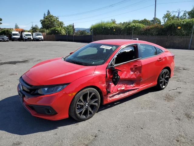 2HGFC2F80KH524632 - 2019 HONDA CIVIC SPORT 红色 照片 1
