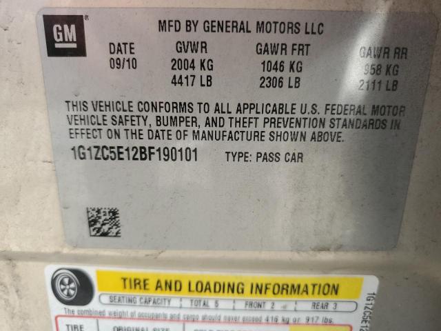 1G1ZC5E12BF190101 - 2011 CHEVROLET MALIBU 1LT GOLD photo 13