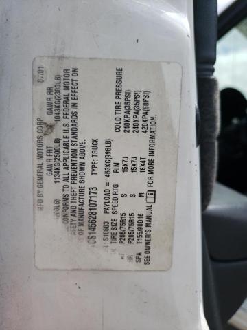 1GTCS145628107173 - 2002 GMC SONOMA WHITE photo 12