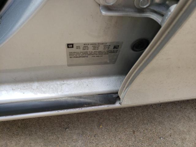 1G11F5SL6FF299712 - 2015 CHEVROLET MALIBU LTZ ვერცხლისფერი ფოტო 12