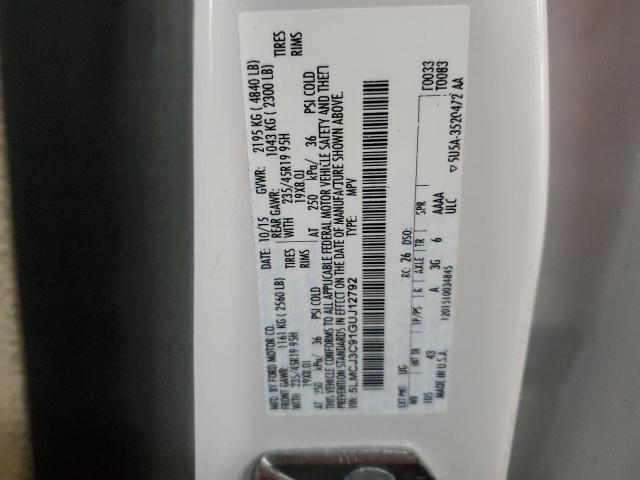 5LMCJ3C91GUJ12792 - 2016 LINCOLN MKC RESERVE თეთრი ფოტო 13