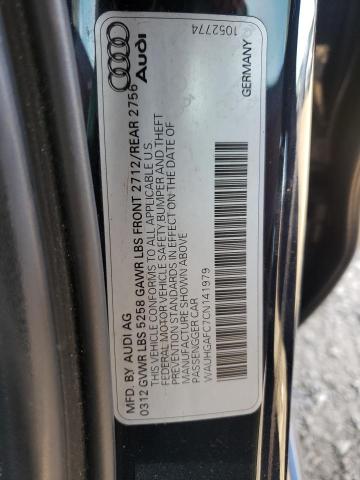 WAUHGAFC7CN141979 - 2012 AUDI A6 PRESTIGE ლურჯი ფოტო 12