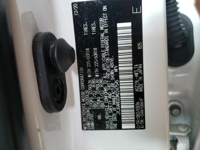 JTJSARDZ0M2247545 - 2021 LEXUS NX 300 BASE Biały zdjęcie 13