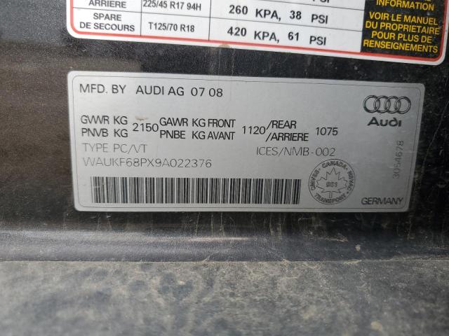 WAUKF68PX9A022376 - 2009 AUDI A3 2.0T QUATTRO GRAY photo 13