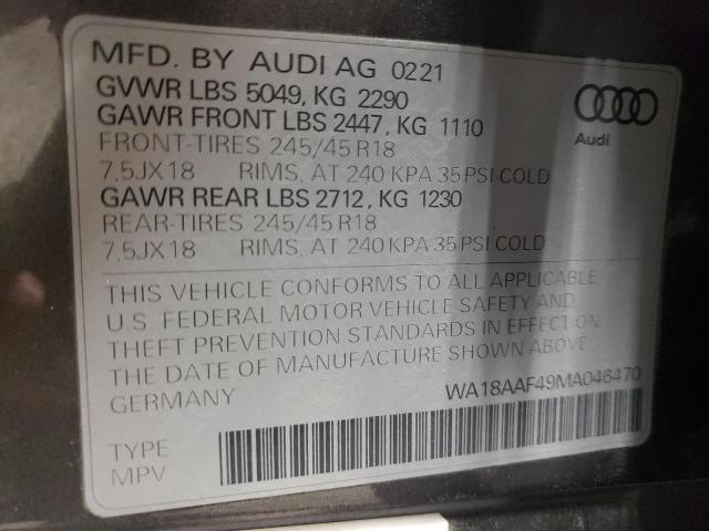 WA18AAF49MA046470 - 2021 AUDI A4 ALLROAD PREMIUM PLUS GRAY photo 14