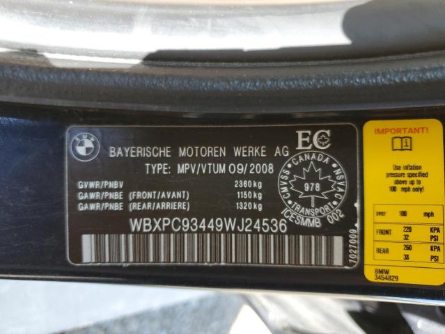 WBXPC93449WJ24536 - 2009 BMW X3 XDRIVE30I BLUE photo 13