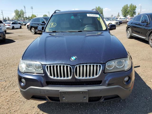 WBXPC93449WJ24536 - 2009 BMW X3 XDRIVE30I BLUE photo 5