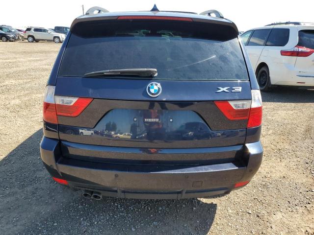 WBXPC93449WJ24536 - 2009 BMW X3 XDRIVE30I BLUE photo 6