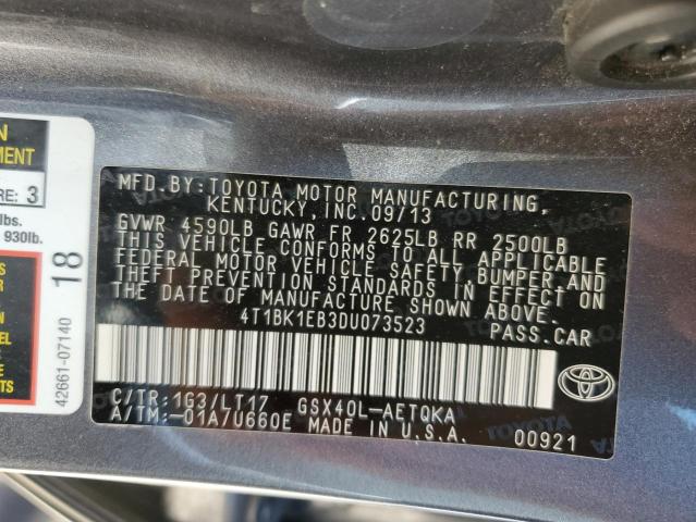 4T1BK1EB3DU073523 - 2013 TOYOTA AVALON BASE 灰色 照片 12