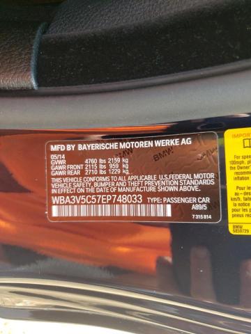 WBA3V5C57EP748033 - 2014 BMW 428I I BLUE photo 12